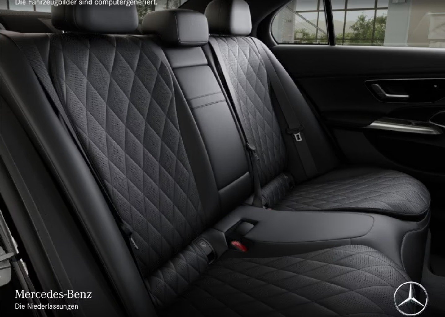 
								Mercedes E 300 e MBUX Screen full									